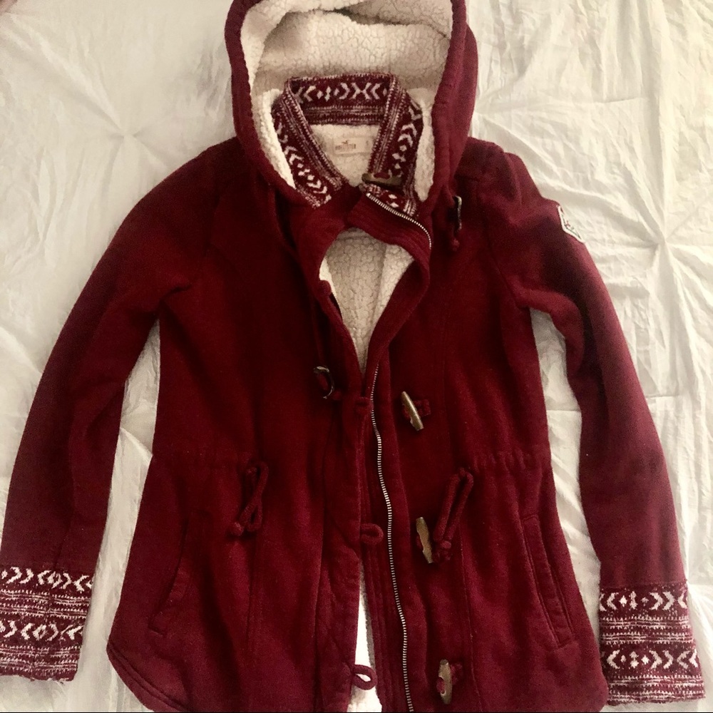 Hollister maroon jacket